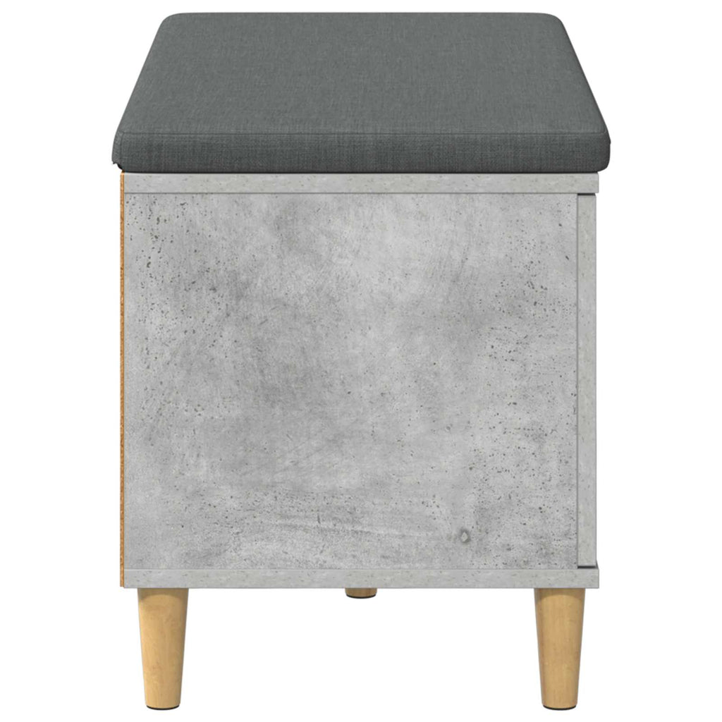 Flurbank mit Kissen mit Speicher Betongrau 80 x 38 x 46 cm