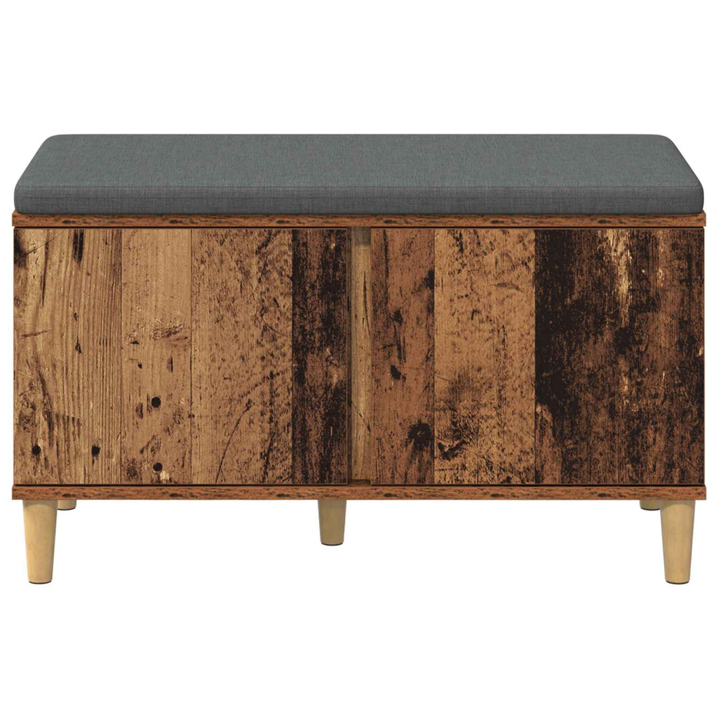 Flurbank mit Kissen mit Speicher Altholz 80 x 38 x 46 cm