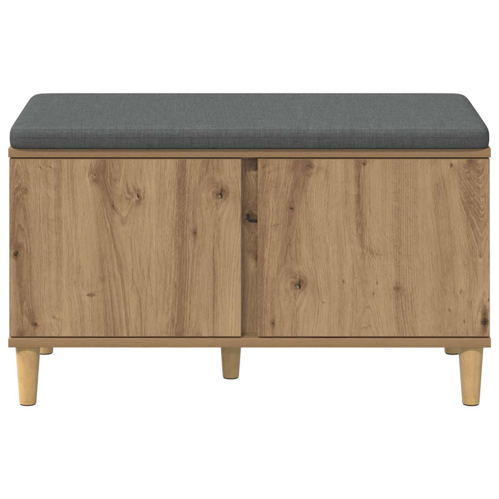 Flurbank mit Kissen mit Speicher Artisan-Eiche 80 x 38 x 46 cm