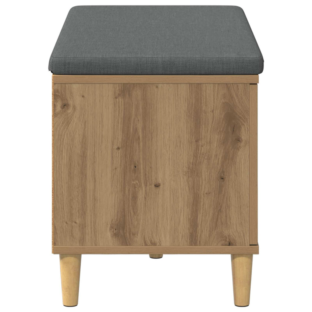 Flurbank mit Kissen mit Speicher Artisan-Eiche 80 x 38 x 46 cm