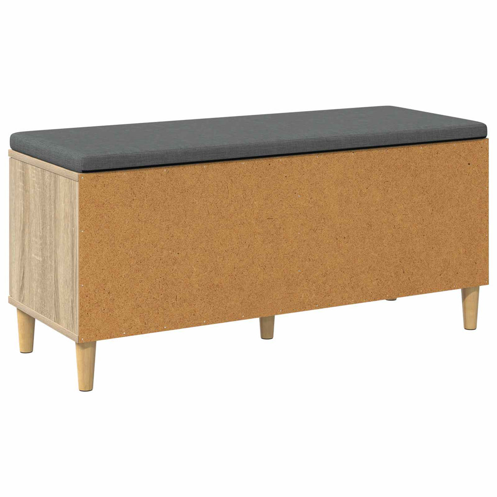 Flurbank mit Kissen mit Speicher Sonoma-Eiche 100 x 38 x 46 cm