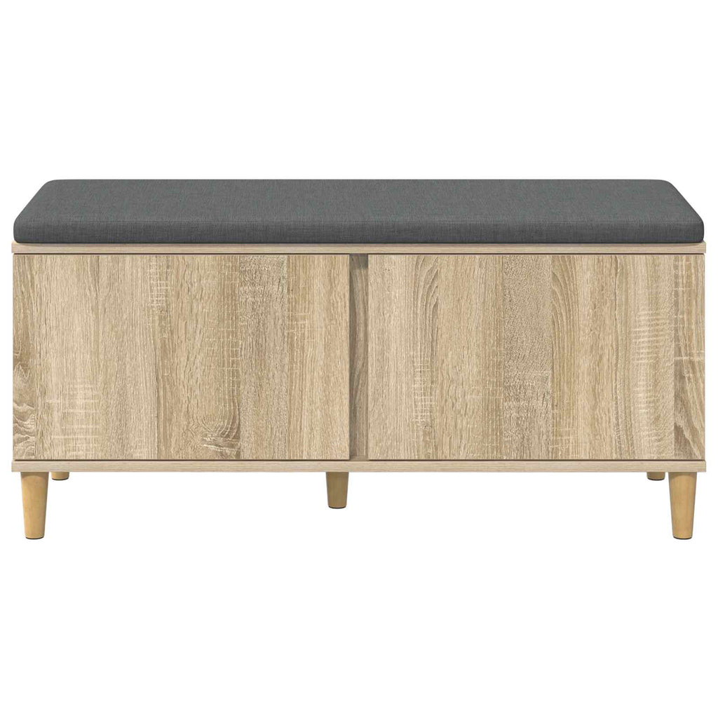 Flurbank mit Kissen mit Speicher Sonoma-Eiche 100 x 38 x 46 cm