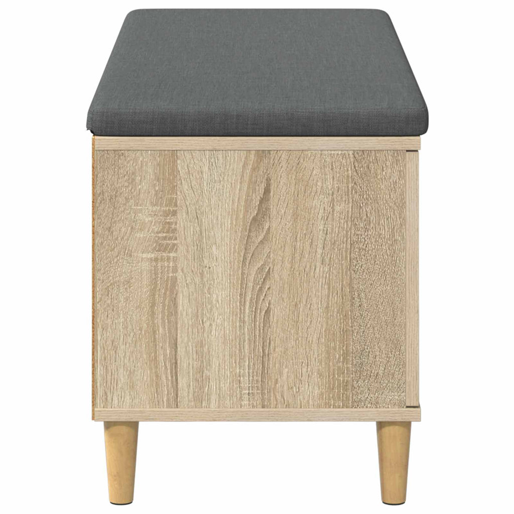 Flurbank mit Kissen mit Speicher Sonoma-Eiche 100 x 38 x 46 cm