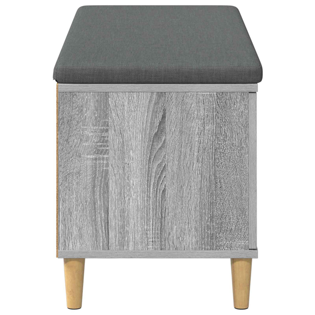 Flurbank mit Kissen mit Speicher Graues Sonoma 100 x 38 x 46 cm