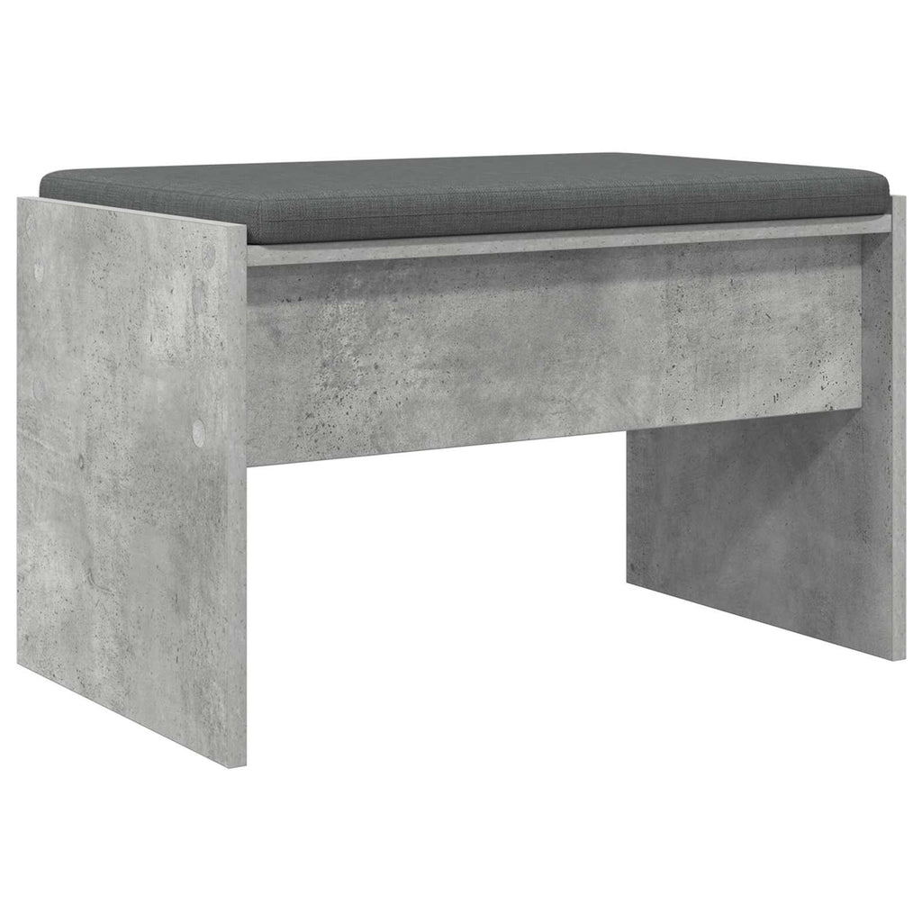 Flurbank mit Kissen Beton Grau 63 x 38 x 40 cm
