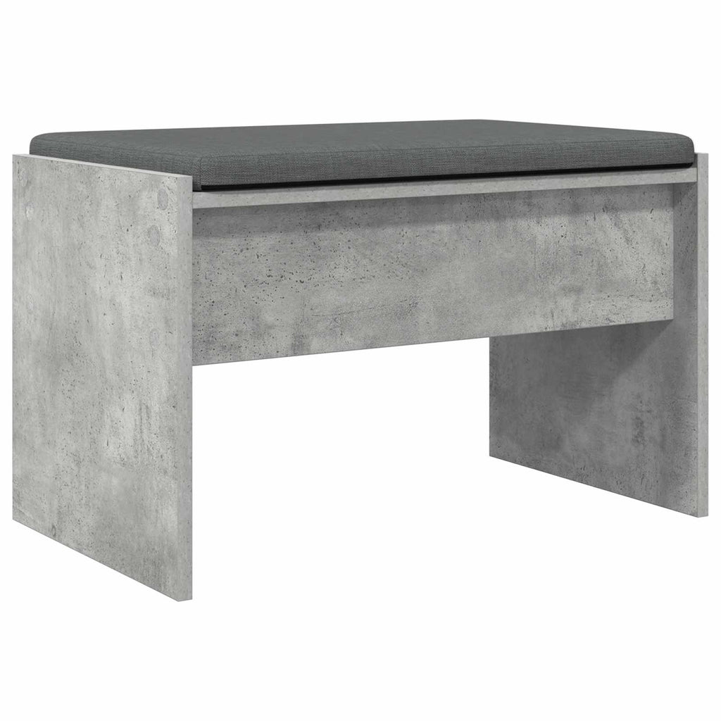 Flurbank mit Kissen Beton Grau 63 x 38 x 40 cm