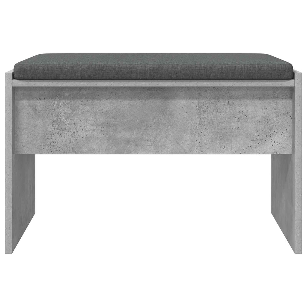 Flurbank mit Kissen Beton Grau 63 x 38 x 40 cm
