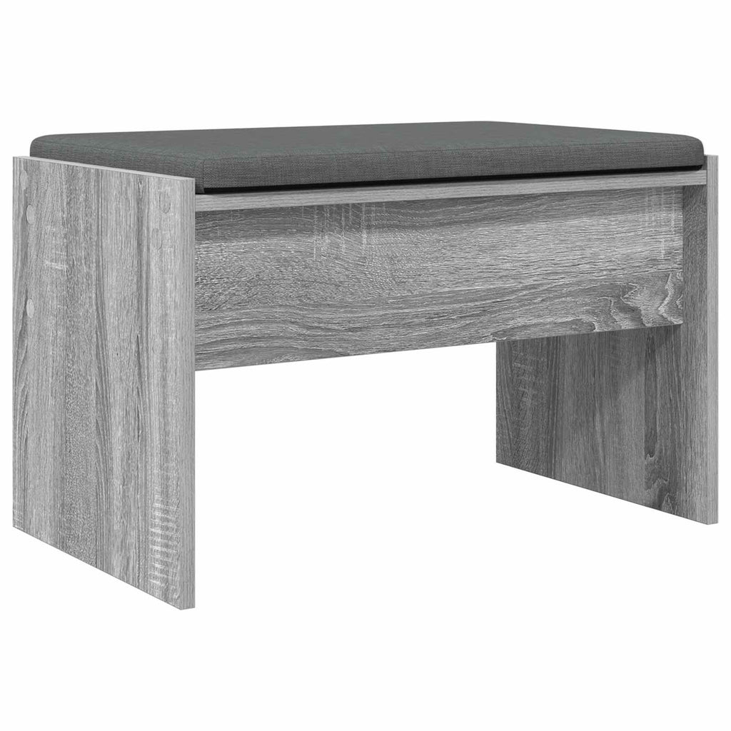 Flurbank mit Kissen Graues Sonoma 63 x 38 x 40 cm