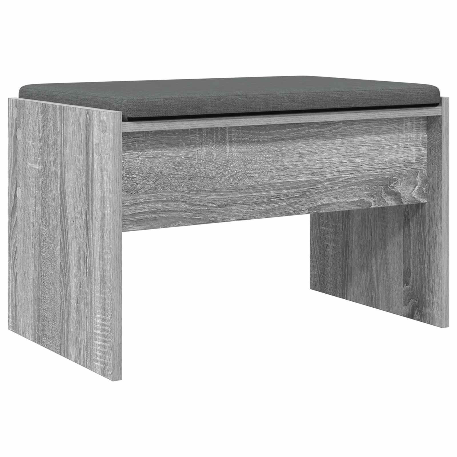 Flurbank mit Kissen Graues Sonoma 63 x 38 x 40 cm