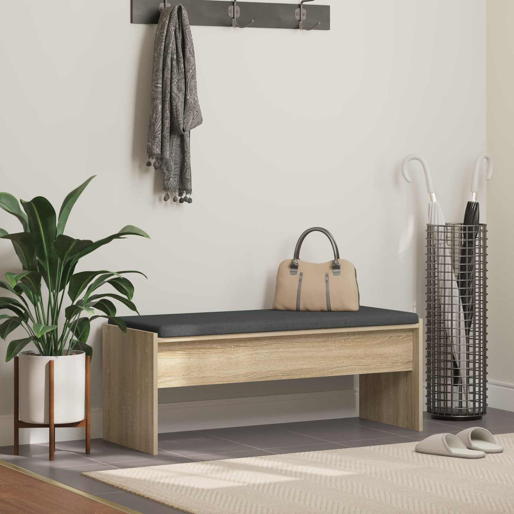 Flurbank mit Kissen Sonoma-Eiche 103 x 38 x 40 cm
