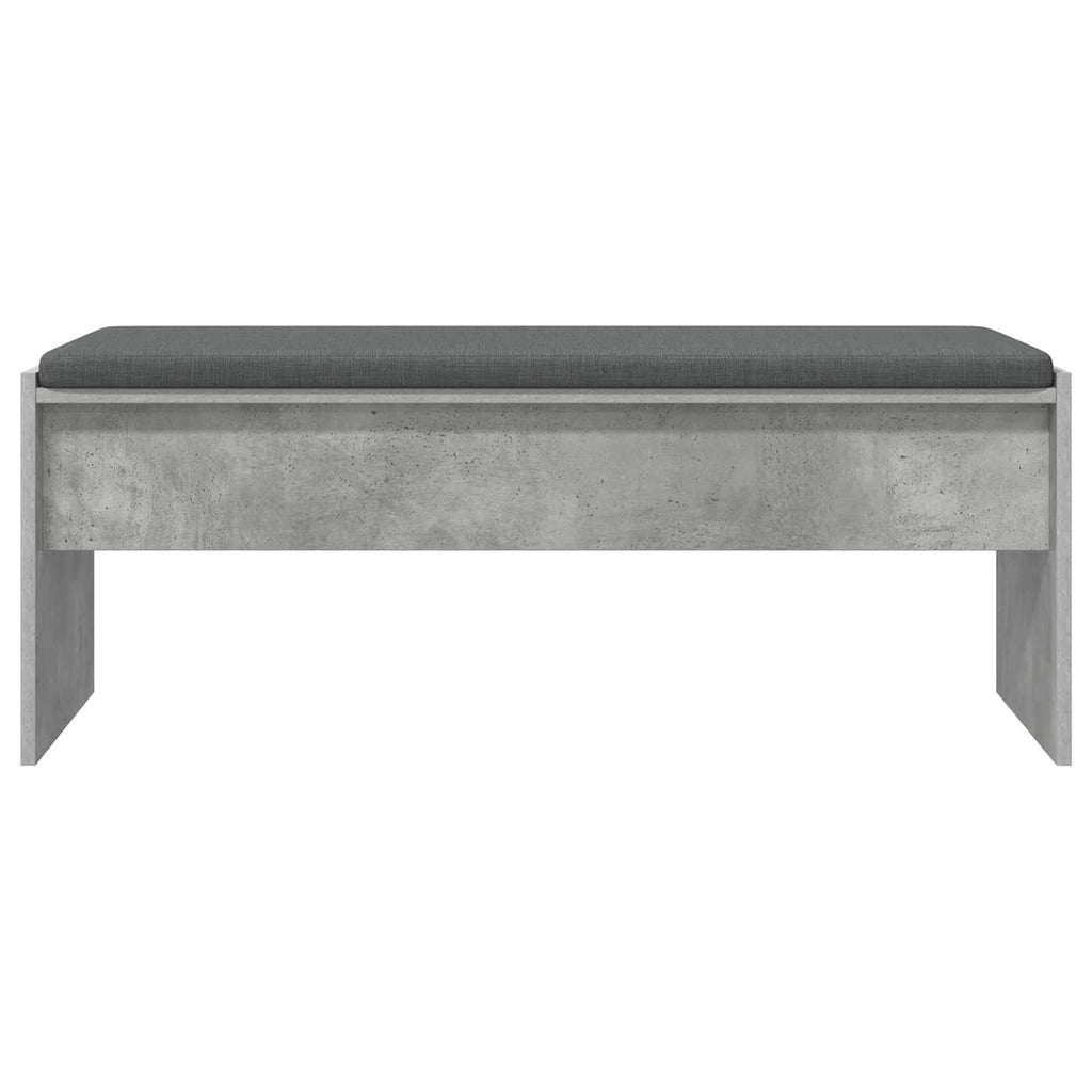 Flurbank mit Kissen Beton Grau 103 x 38 x 40 cm