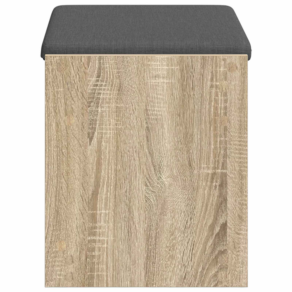 Flurbank mit Kissen mit Regal Sonoma-Eiche 63 x 38 x 45 cm