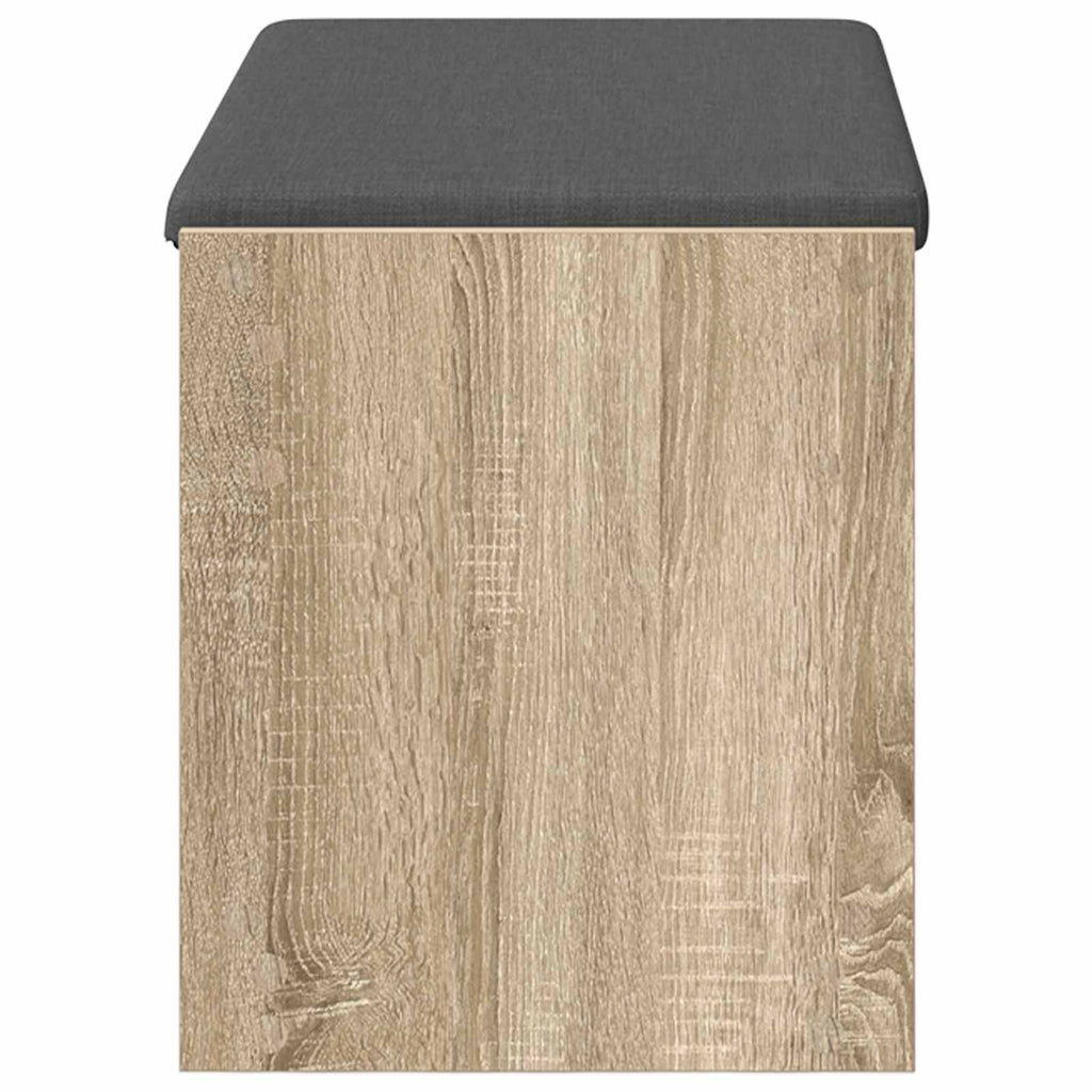 Flurbank mit Kissen mit Regal Sonoma-Eiche 83 x 38 x 45 cm