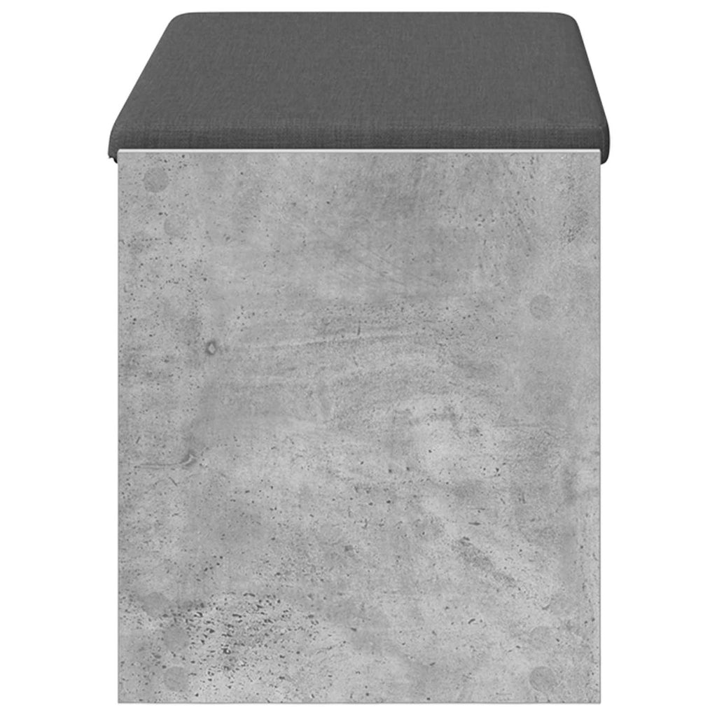 Flurbank mit Kissen mit Regal Betongrau 83 x 38 x 45 cm