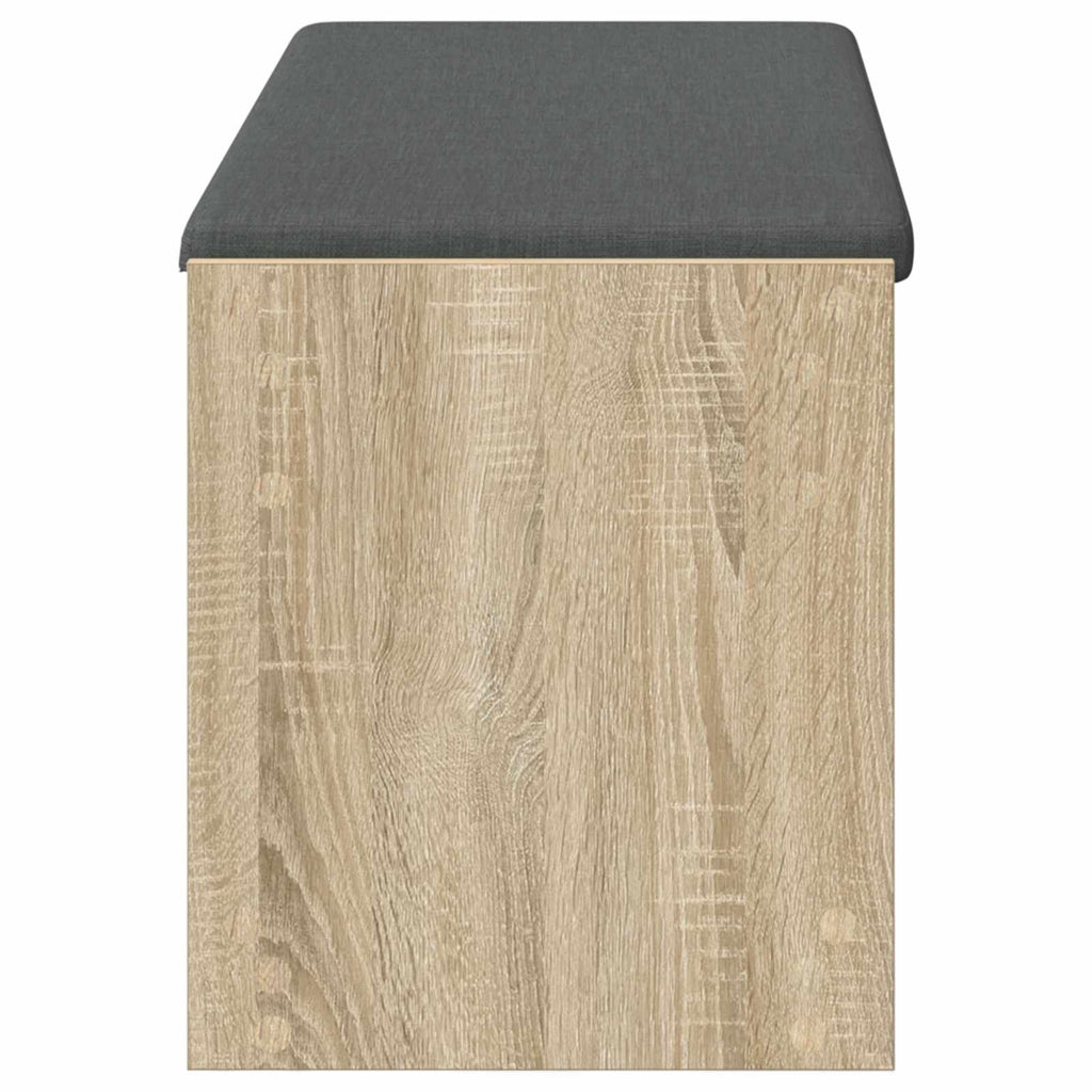 Flurbank mit Kissen mit Regal Sonoma-Eiche 103 x 38 x 45 cm