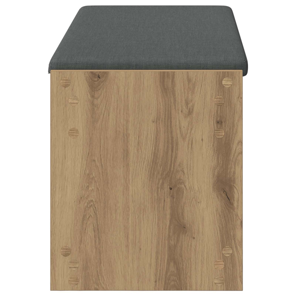 Flurbank mit Kissen mit Regal Artisan-Eiche 103 x 38 x 45 cm
