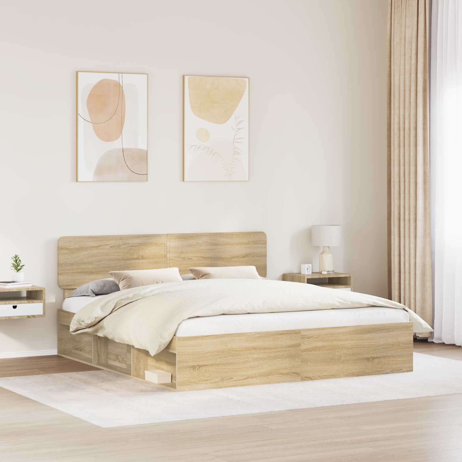 Bettrahmen Sonoma 180 x 200 cm Massives Kiefernholz