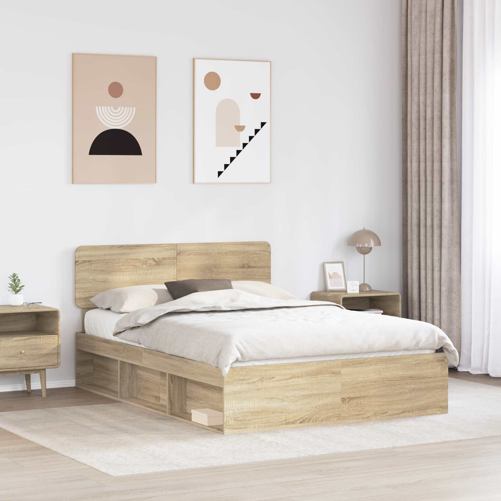 Bettrahmen Sonoma 140 x 200 cm Massives Kiefernholz