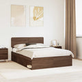 Bettrahmen Braun Eichen-Optik 140 x 200 cm Massives Kiefernholz