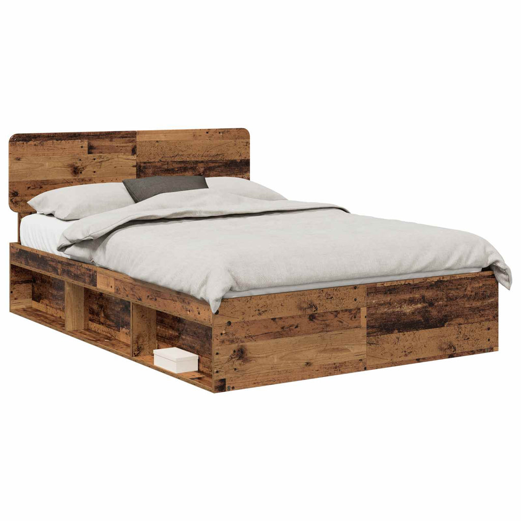 Bettrahmen Altholz 140 x 200 cm Massives Kiefernholz