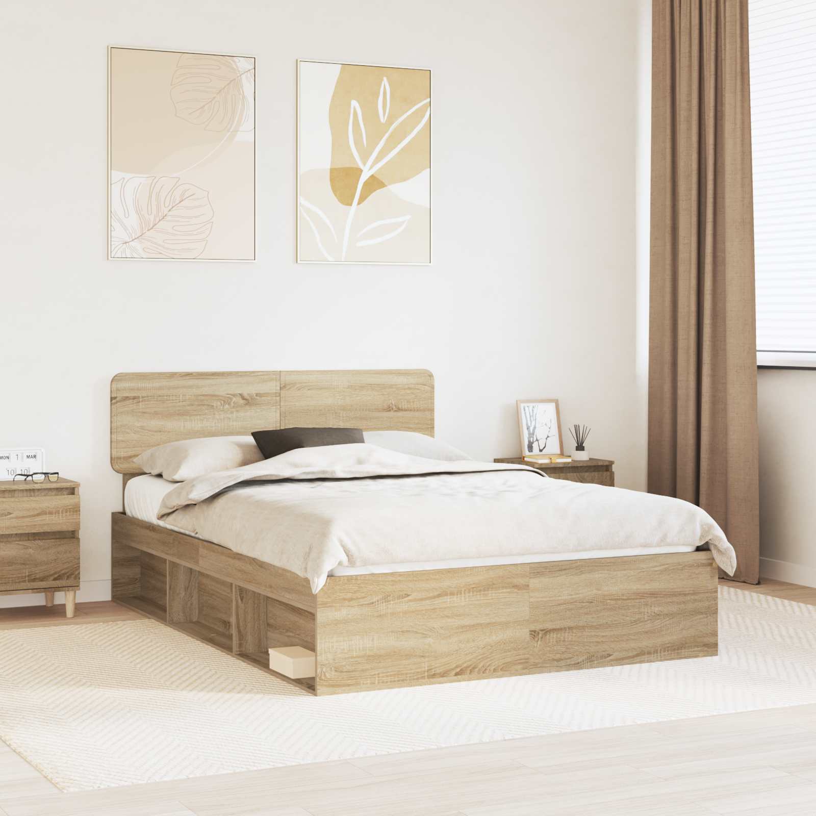 Bettrahmen Sonoma 140 x 190 cm Massives Kiefernholz