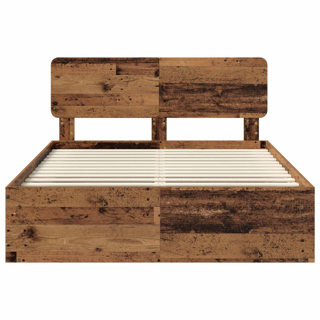 Bettrahmen Altholz 140 x 190 cm Massives Kiefernholz