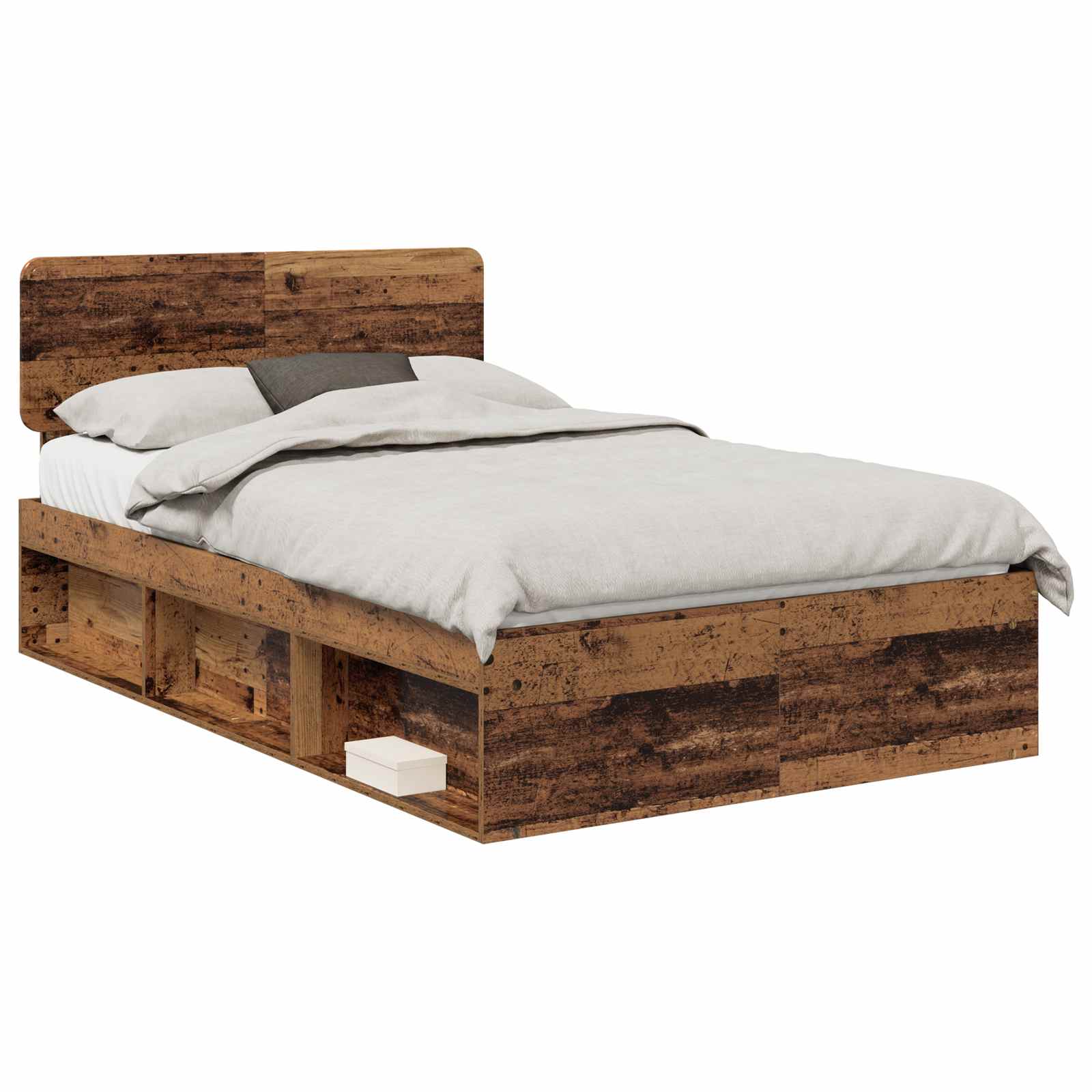 Bettrahmen Altholz 120 x 190 cm Massives Kiefernholz
