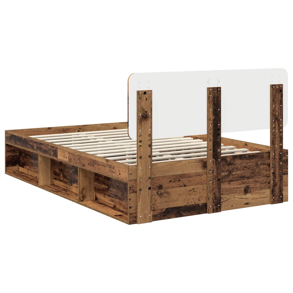 Bettrahmen Altholz 120 x 190 cm Massives Kiefernholz