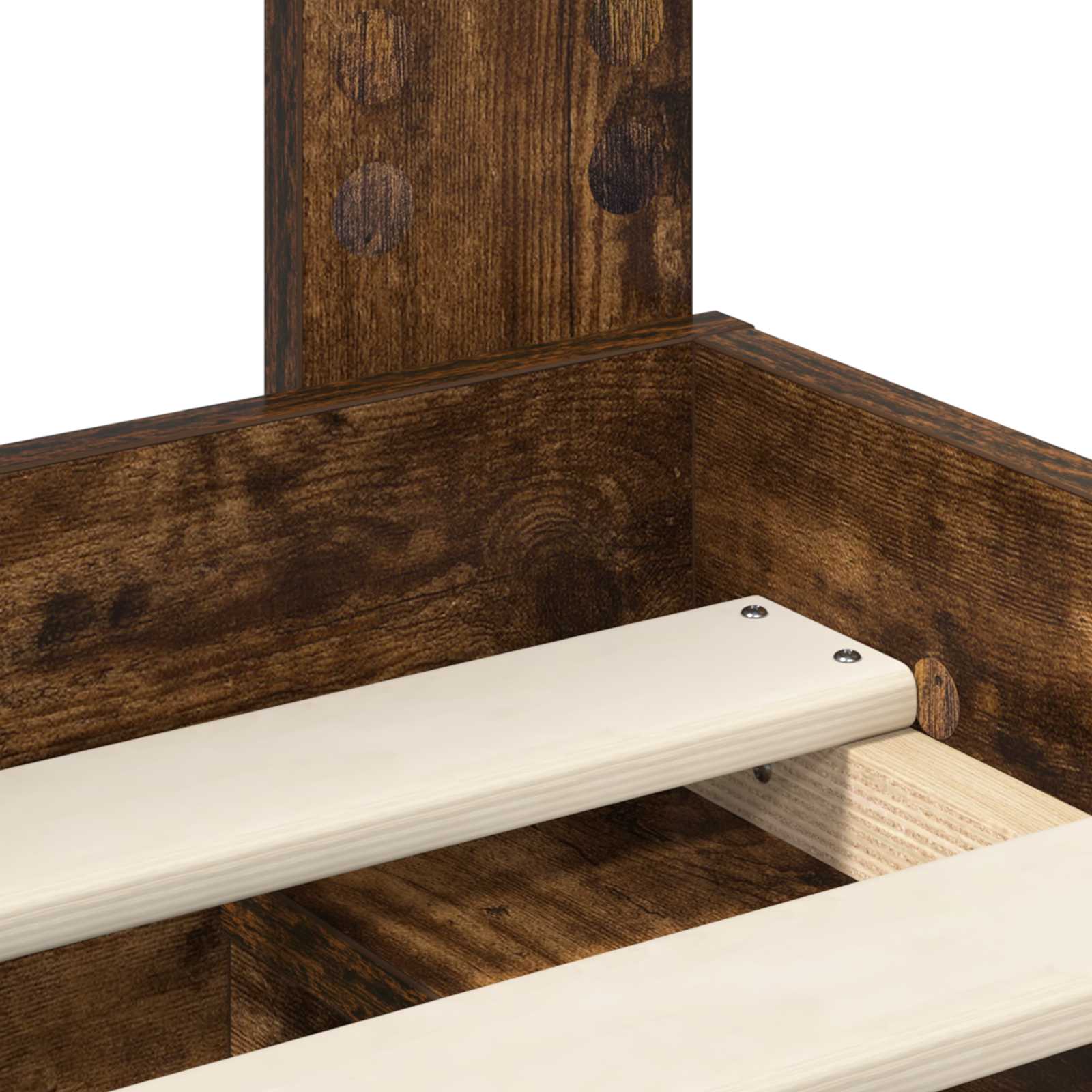 Bettrahmen Geräucherte Eiche 90 x 190 cm Massives Kiefernholz