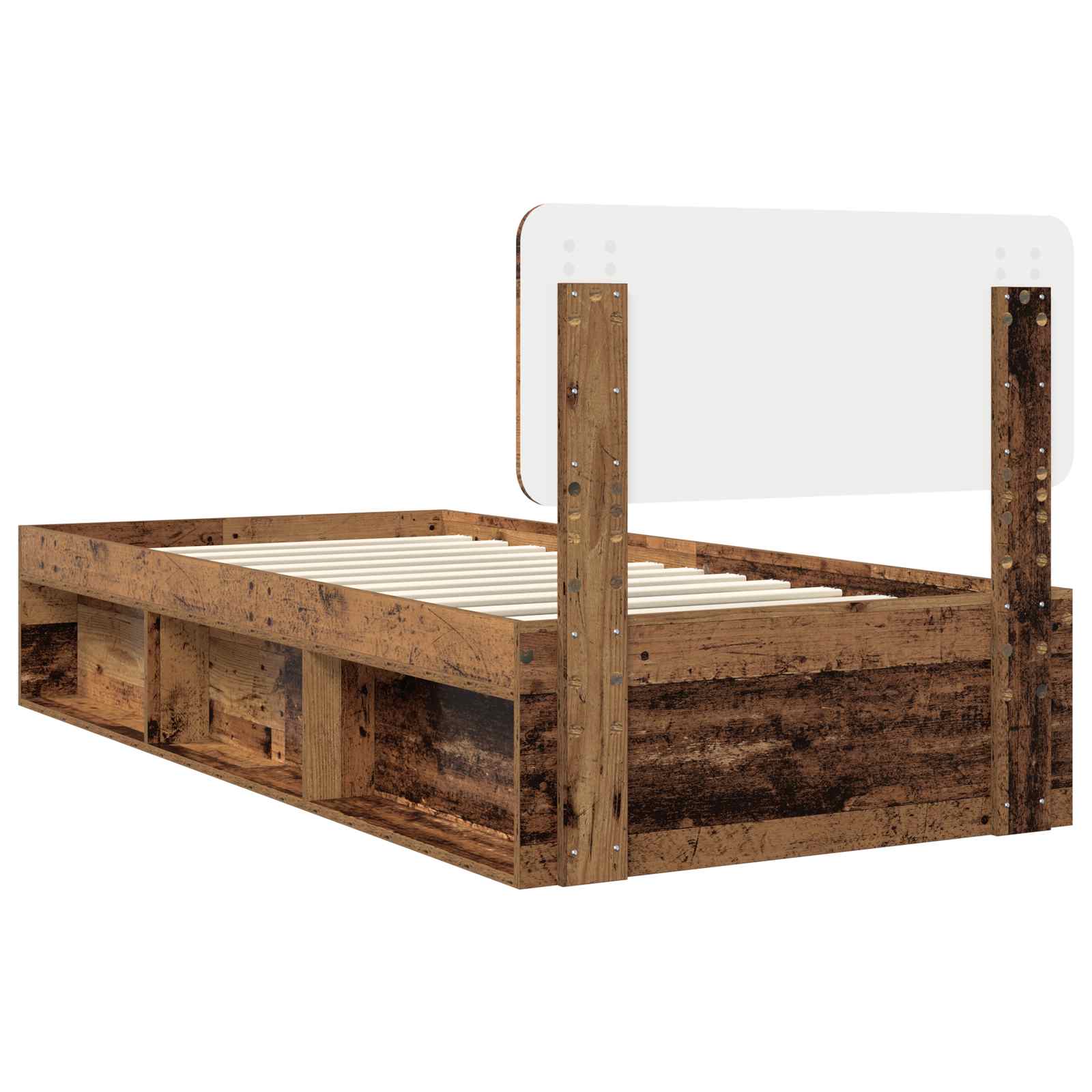 Bettrahmen Altholz 90 x 190 cm Massives Kiefernholz
