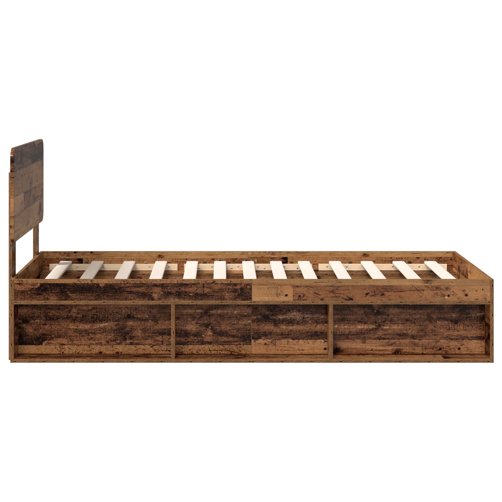 Bettrahmen Altholz 90 x 190 cm Massives Kiefernholz