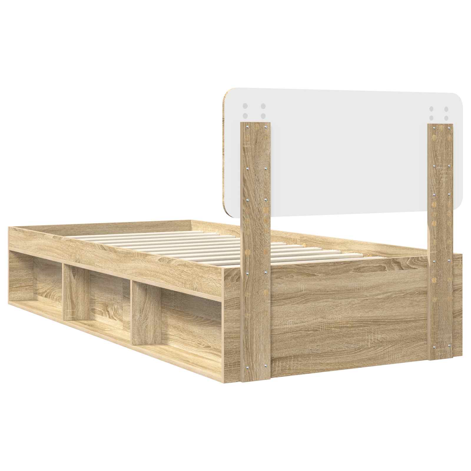 Bettrahmen Sonoma-Eiche 75 x 190 cm Massives Kiefernholz