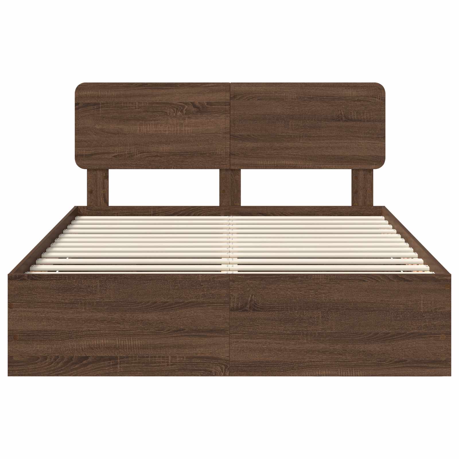 Bettrahmen Braun Eichen-Optik 150 x 200 cm Holzwerkstoff