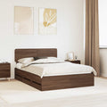 Bettrahmen Braun Eichen-Optik 140 x 200 cm Holzwerkstoff