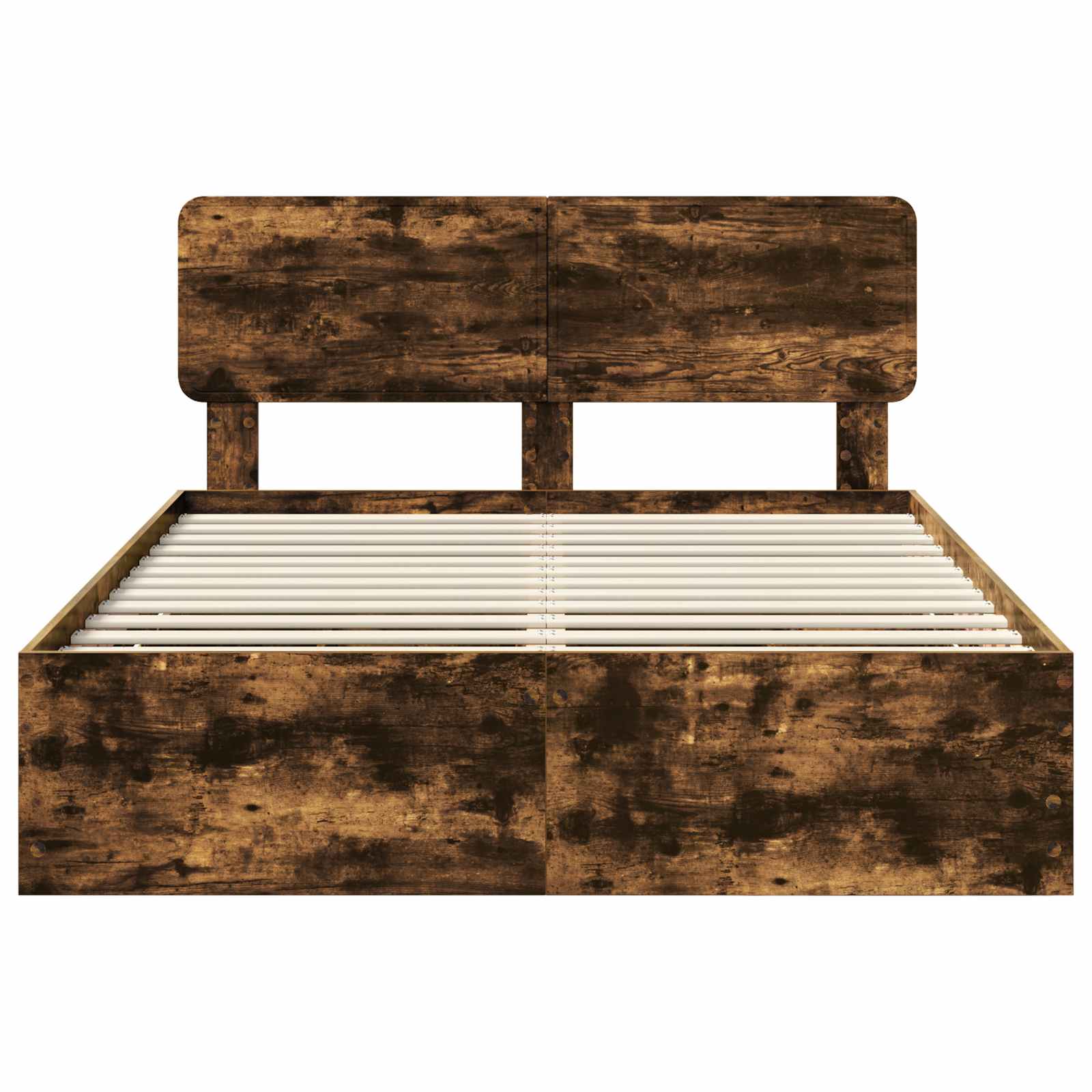 Bettrahmen Geräucherte Eiche 140 x 190 cm Holzwerkstoff