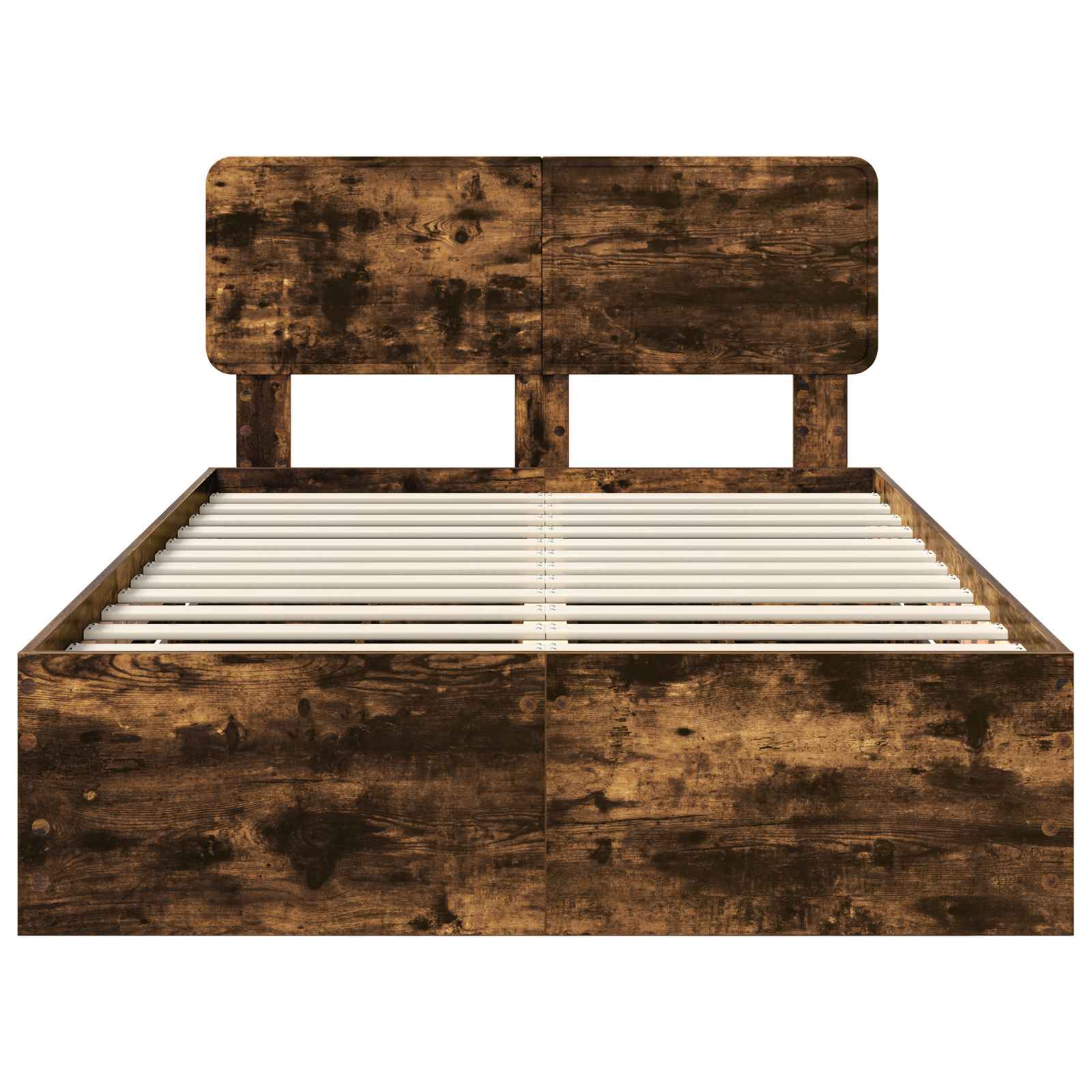 Bettrahmen Geräucherte Eiche 135 x 190 cm Holzwerkstoff