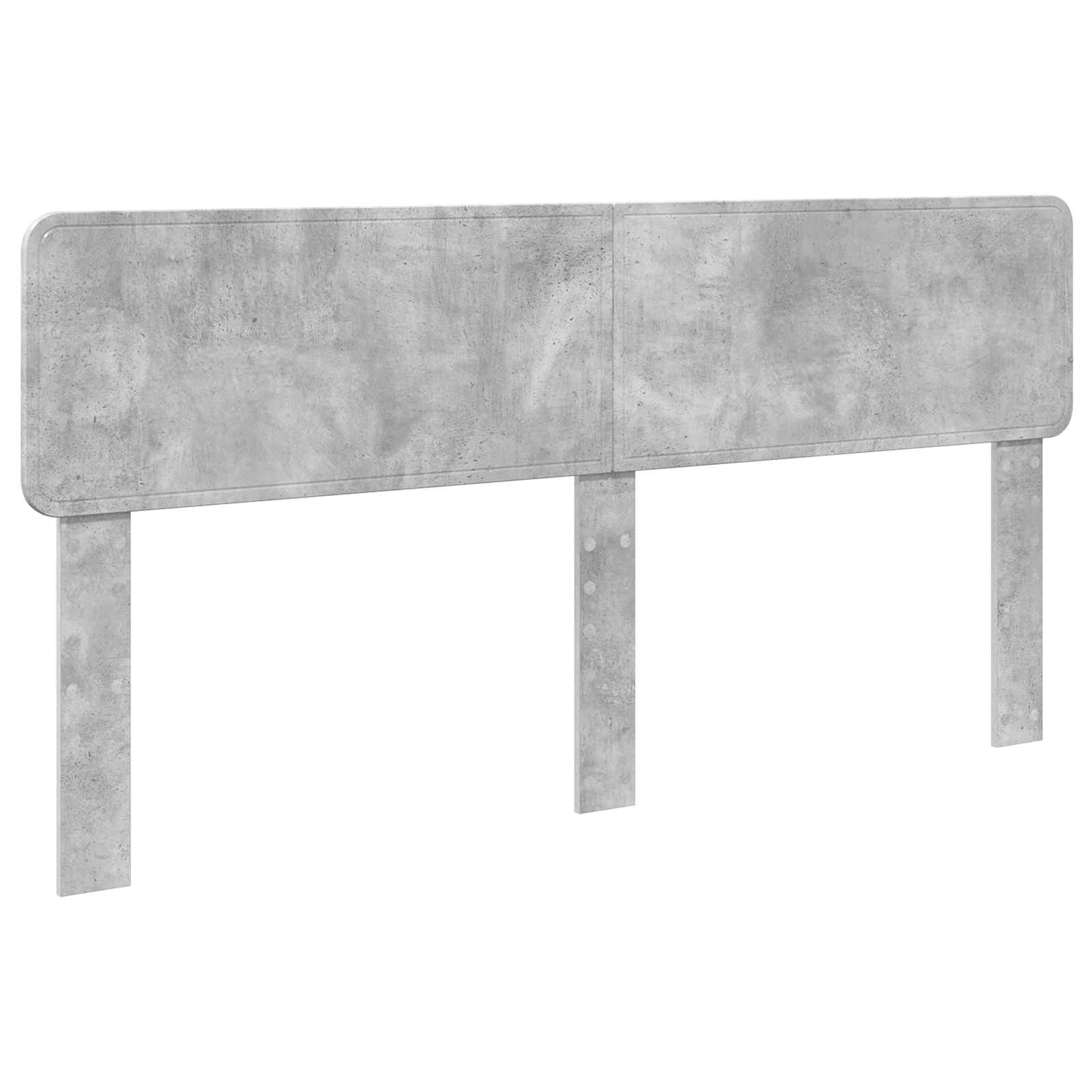Aufbewahrungsbett Beton Grau 200 x 200 cm Holzwerkstoff
