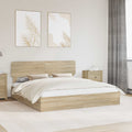 Aufbewahrungsbett Sonoma-Eiche 180 x 200 cm Holzwerkstoff