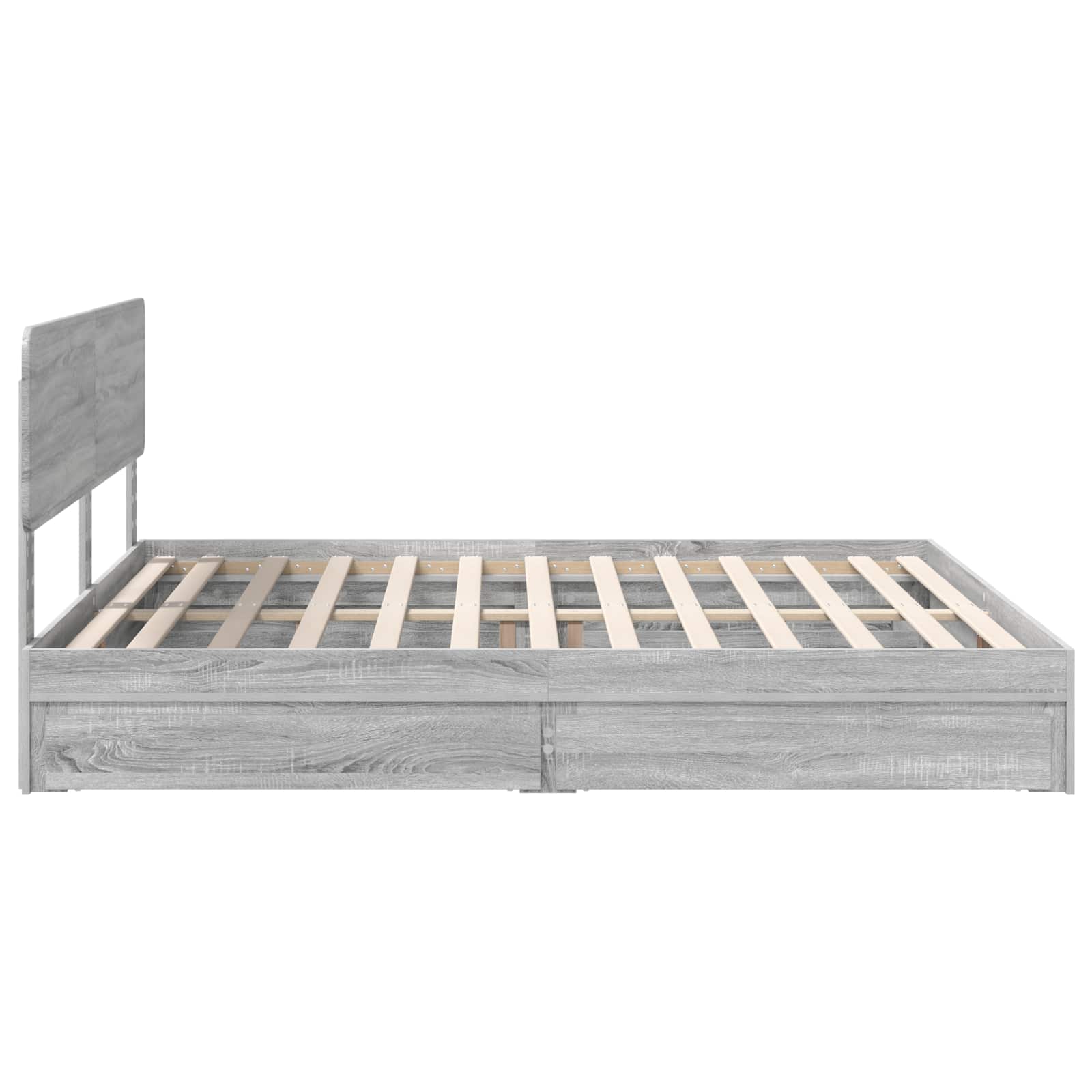 Aufbewahrungsbett Graues Sonoma 180 x 200 cm Holzwerkstoff