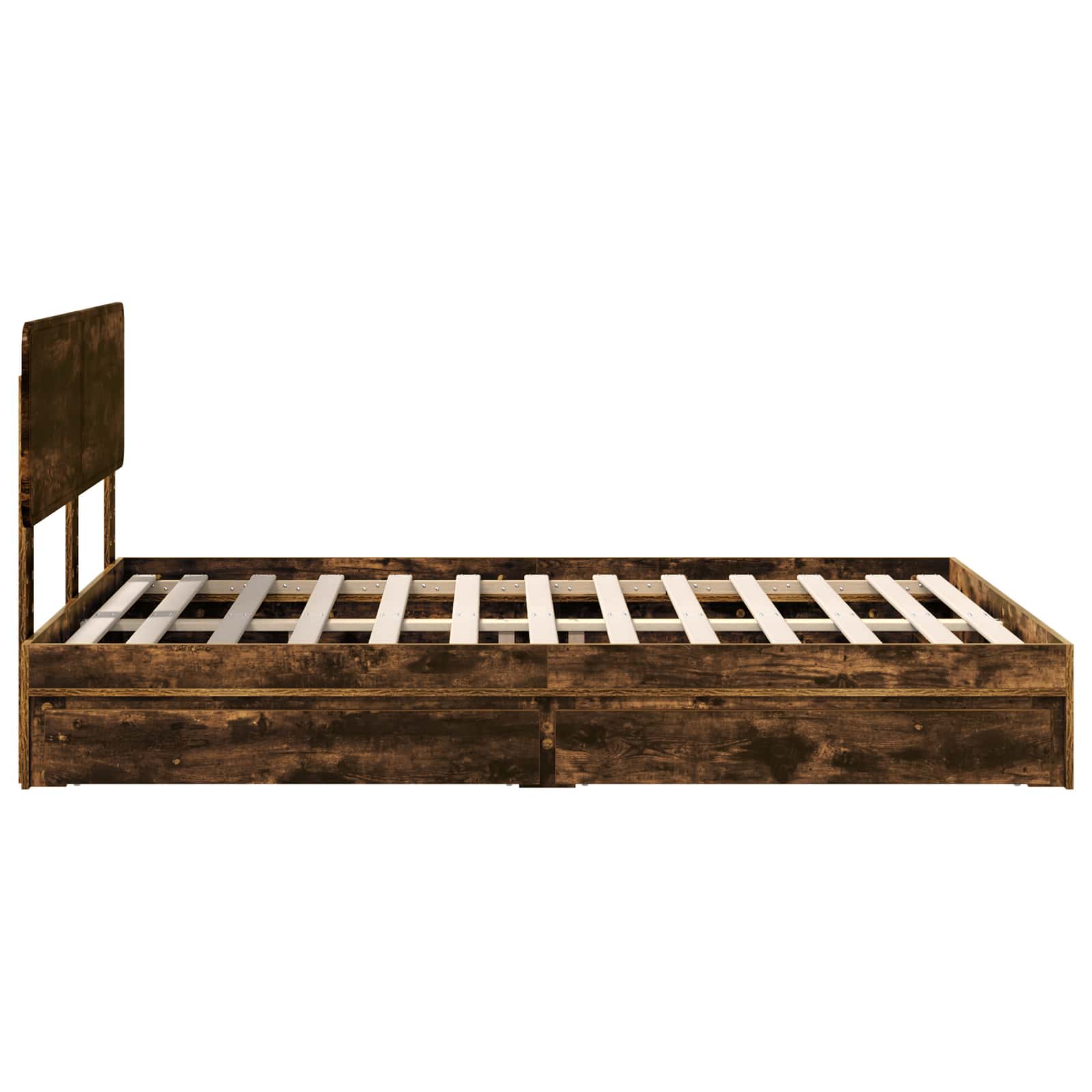 Aufbewahrungsbett Geräucherte Eiche 160 x 200 cm Holzwerkstoff
