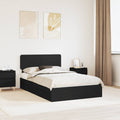 Aufbewahrungsbett Schwarz 135 x 190 cm Holzwerkstoff