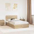 Aufbewahrungsbett Sonoma-Eiche 135 x 190 cm Holzwerkstoff
