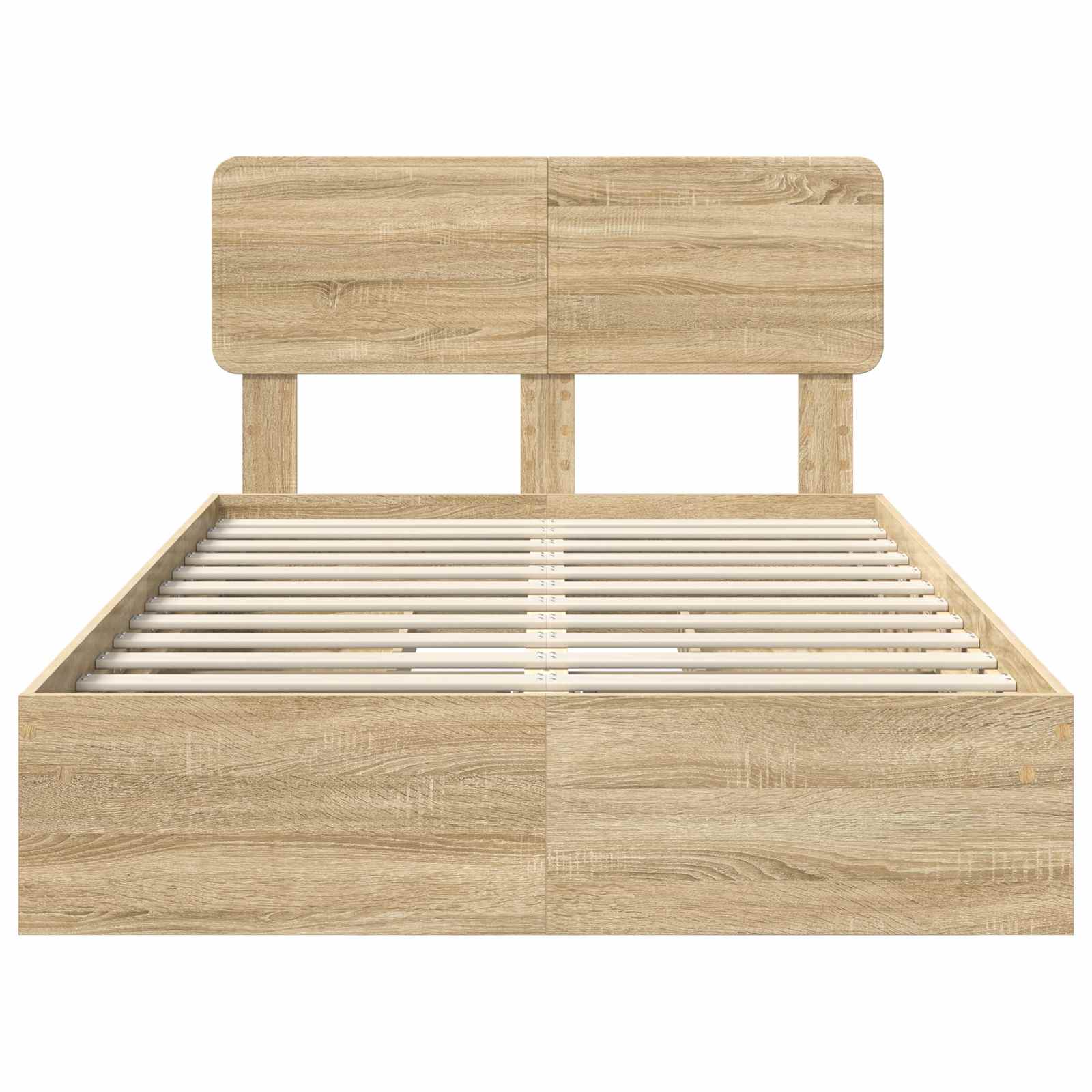 Aufbewahrungsbett Sonoma-Eiche 135 x 190 cm Holzwerkstoff