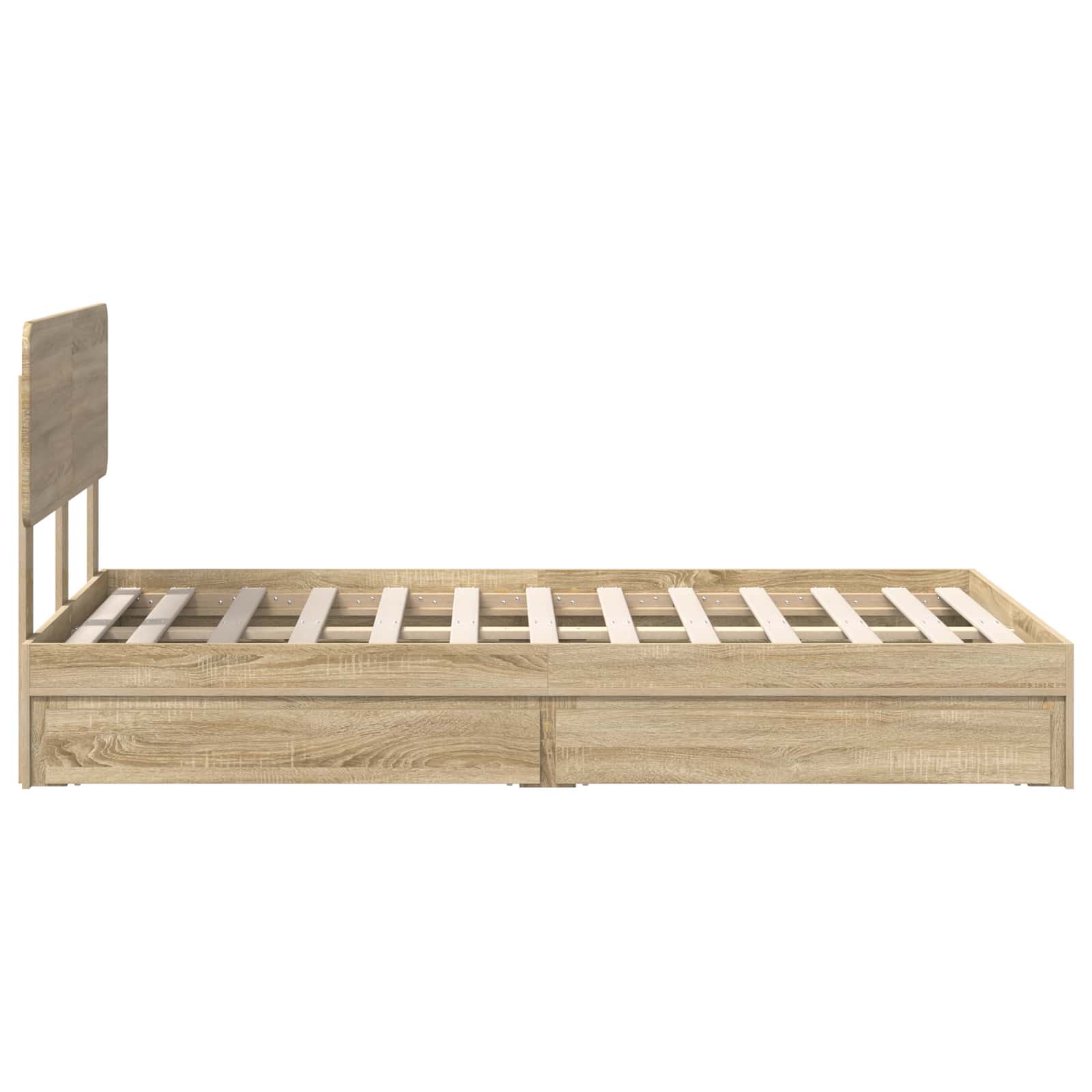 Aufbewahrungsbett Sonoma-Eiche 120 x 200 cm Holzwerkstoff