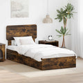 Aufbewahrungsbett Geräucherte Eiche 100 x 200 cm Holzwerkstoff