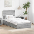 Aufbewahrungsbett Graues Sonoma 100 x 200 cm Holzwerkstoff