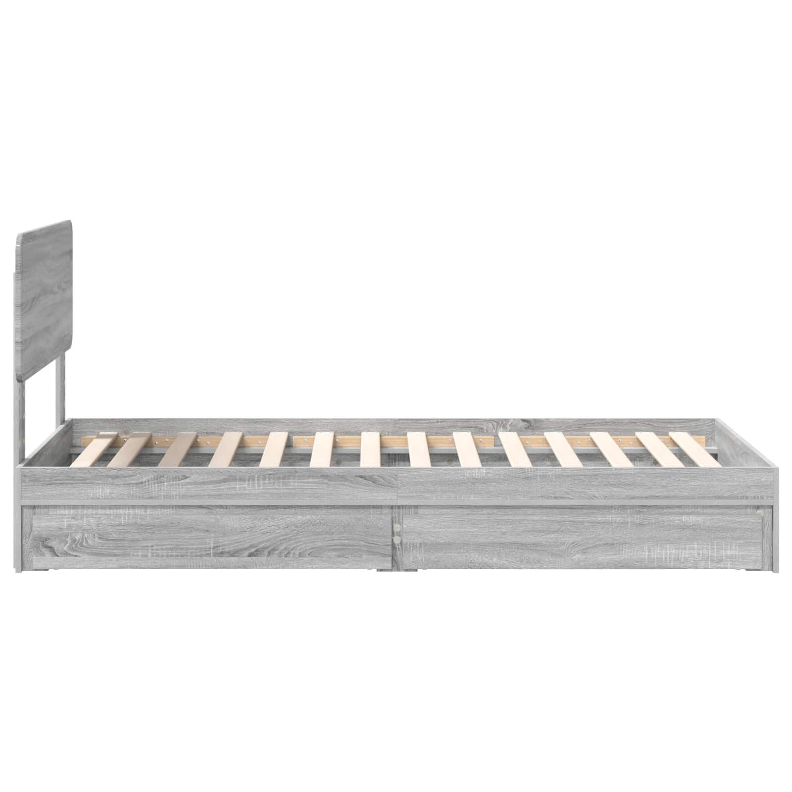 Aufbewahrungsbett Graues Sonoma 75 x 190 cm Holzwerkstoff