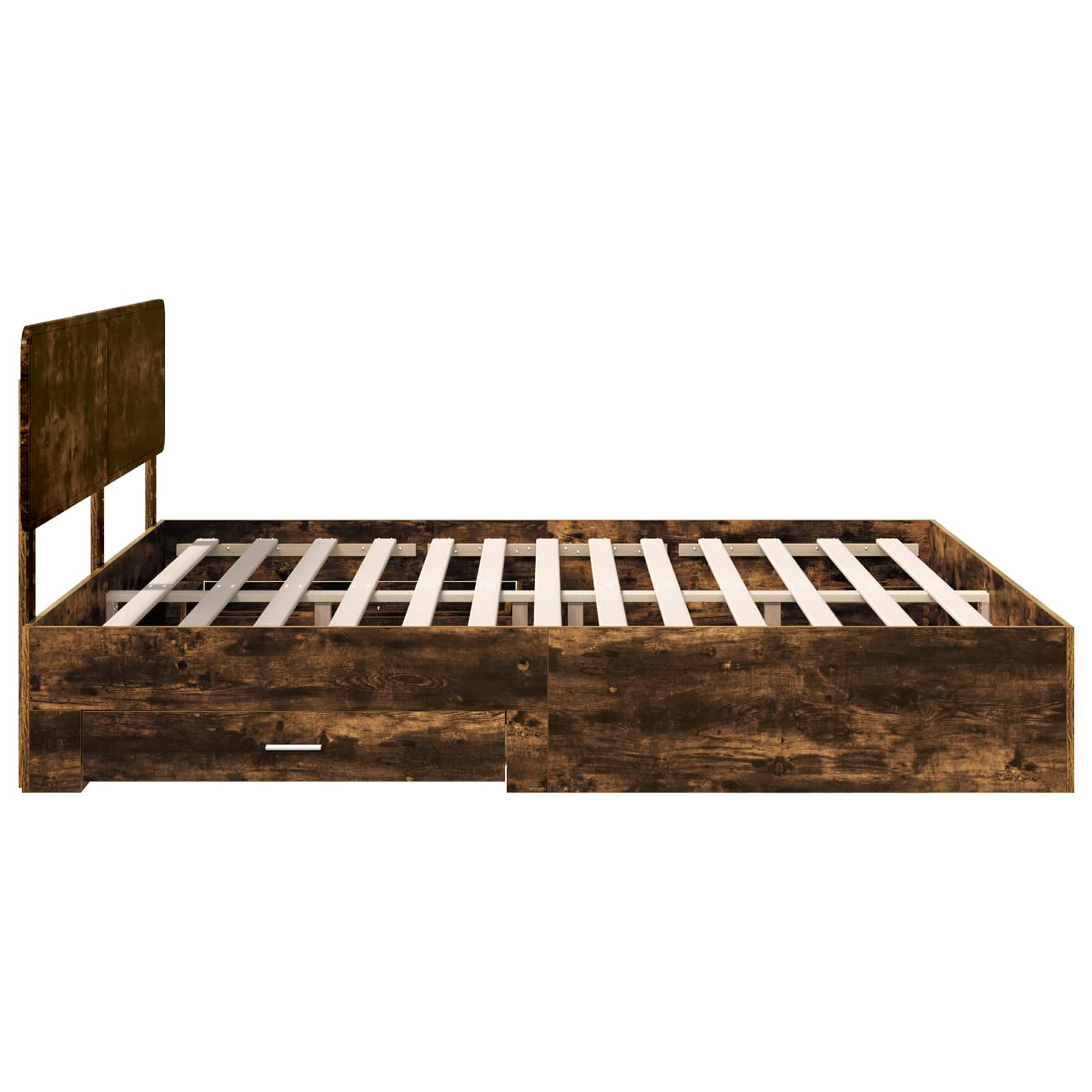 Bettrahmen Geräucherte Eiche 200 x 200 cm Holzwerkstoff