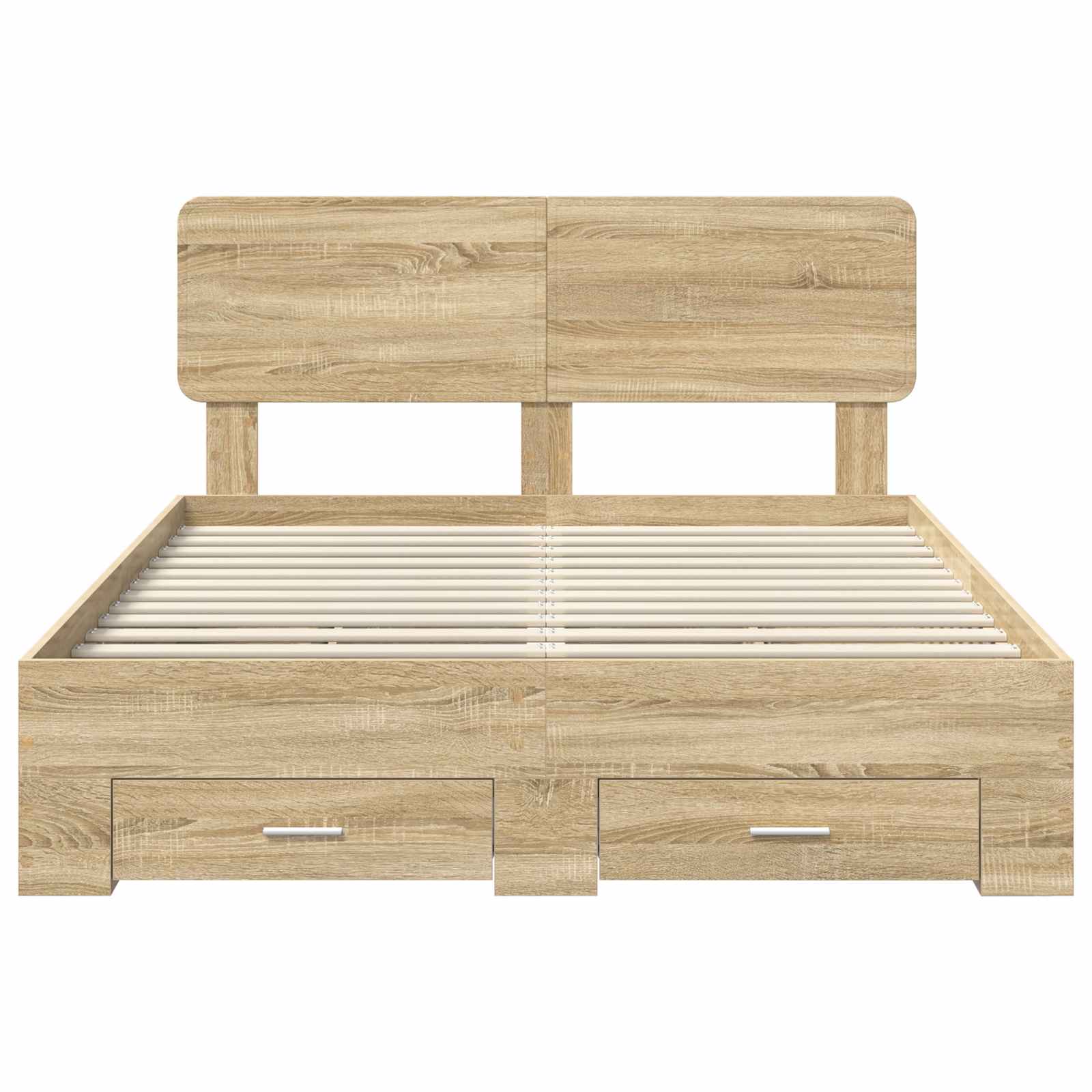 Bettrahmen mit Kopfteil Sonoma-Eiche 140 x 190 cm Holzwerkstoff