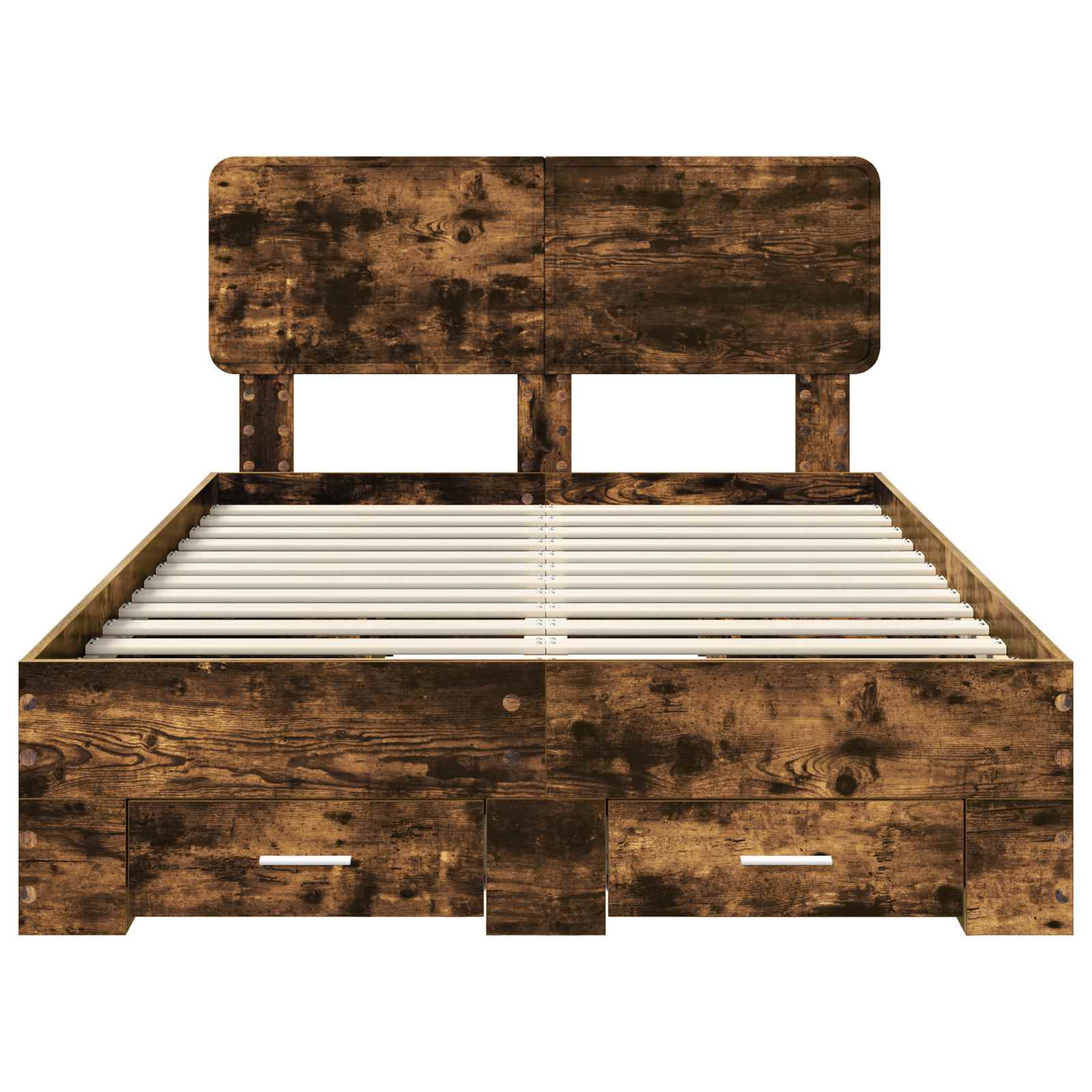 Bettrahmen Geräucherte Eiche 135 x 190 cm Holzwerkstoff